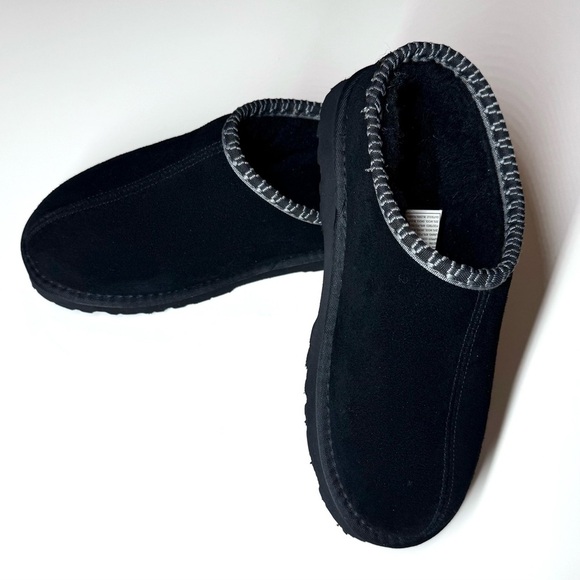 Bearpaw Womens Tabitha Cow Suede Black Slippers Size- 9 - Picture 10 of 11